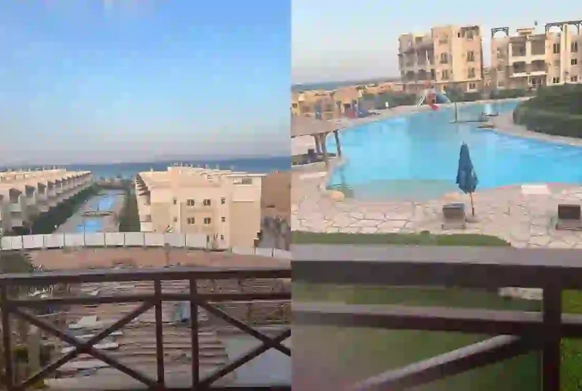 شاليه للبيع بالفرش والاجهزة فى بلو بلو السخنة